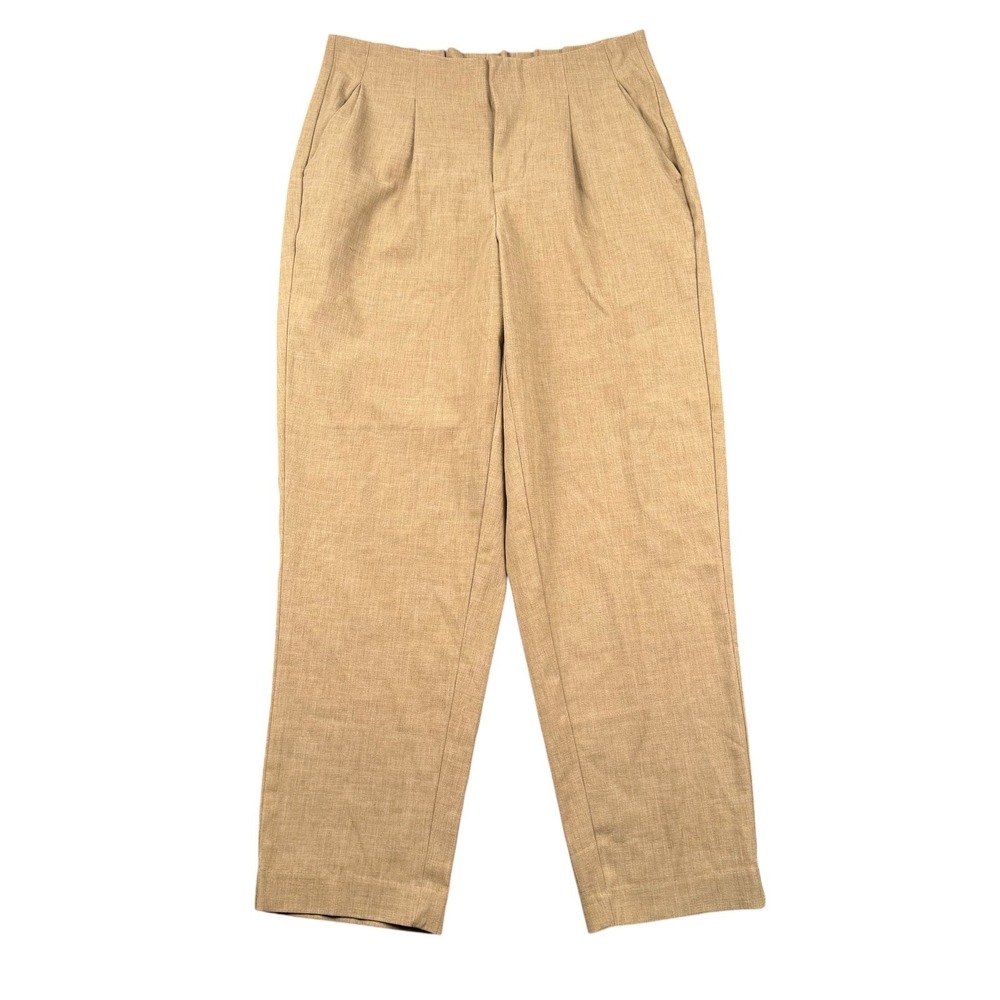 A New Day Tan Pleated High Rise Trousers Mens Size 6 Beige Business Casual Pants
